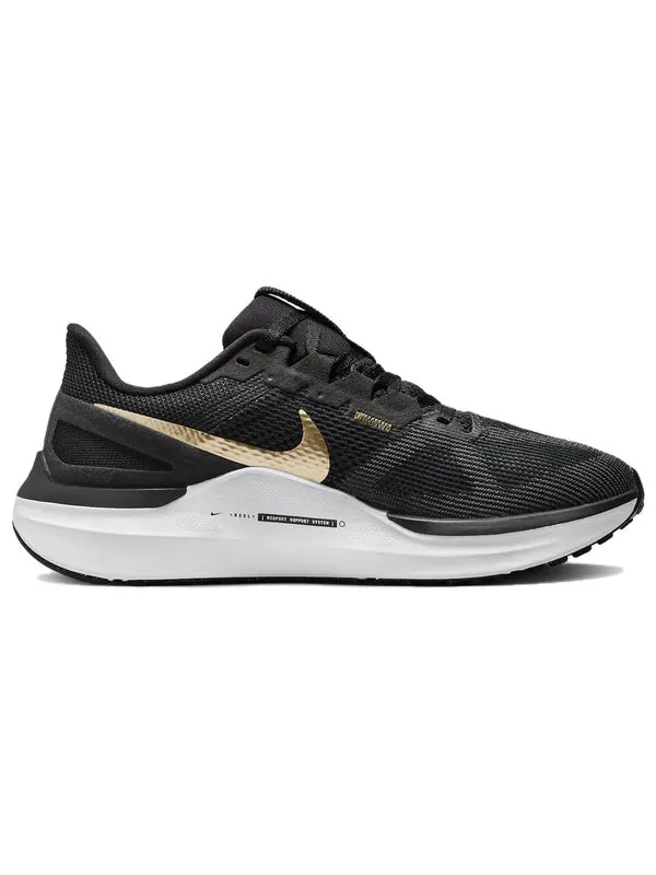 Кроссовки Air Zoom Structure 25 Nike — изображение 2 из 4, черный/золотистый/белый