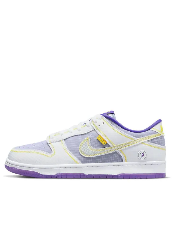 Кроссовки x union la dunk low Nike — изображение 1 из 4, серый/фиолетовый/желтый