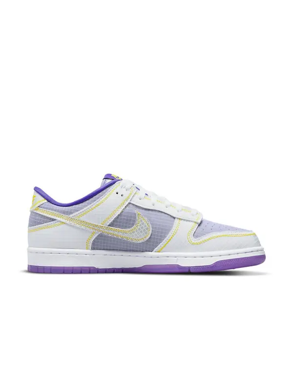 Кроссовки x union la dunk low Nike — изображение 2 из 4, серый/фиолетовый/желтый