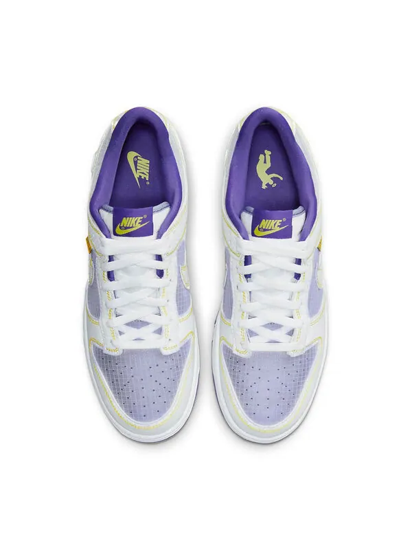 Кроссовки x union la dunk low Nike — изображение 4 из 4, серый/фиолетовый/желтый
