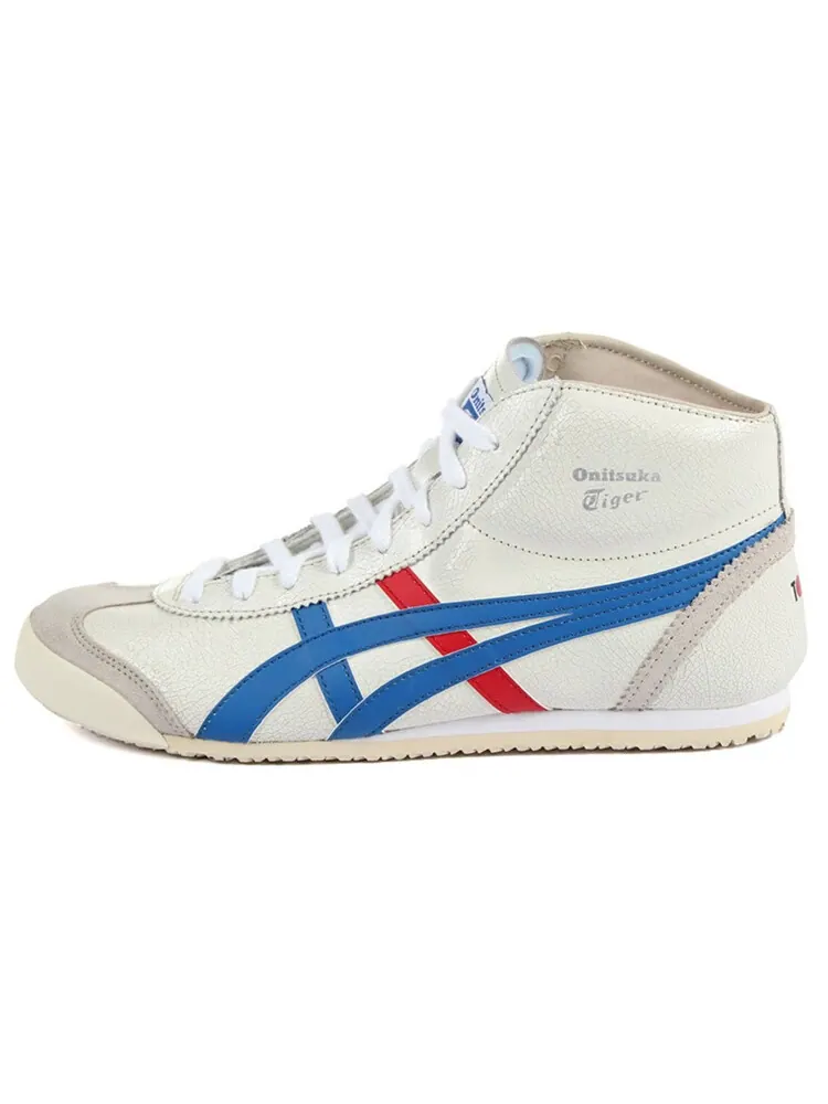 Кроссовки Onitsuka Tiger Mexico Mid Runner унисекс — изображение 1 из 5, белый синий красный