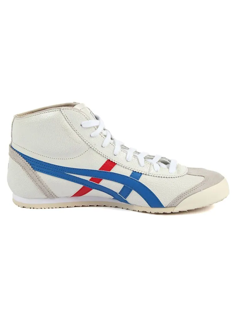 Кроссовки Onitsuka Tiger Mexico Mid Runner унисекс — изображение 2 из 5, белый синий красный