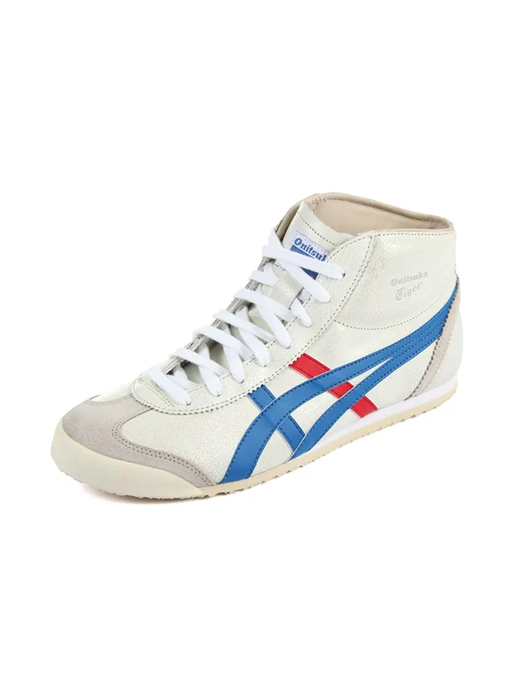 Кроссовки Onitsuka Tiger Mexico Mid Runner унисекс — изображение 3 из 5, белый синий красный