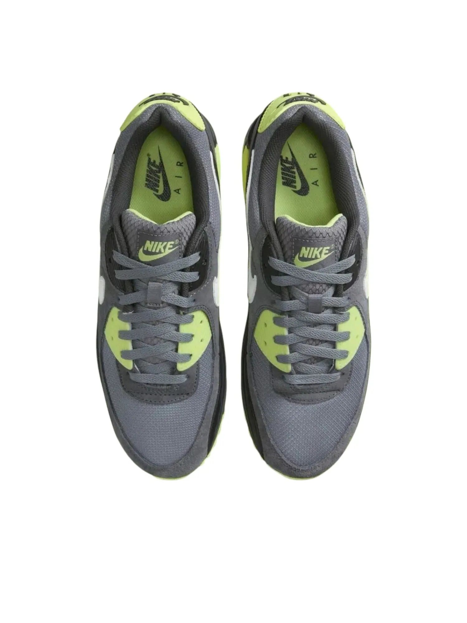 Кроссовки Nike Air Max 90 'Smoke Grey Light Lemon Twist' — изображение 2 из 6, серый/светлый