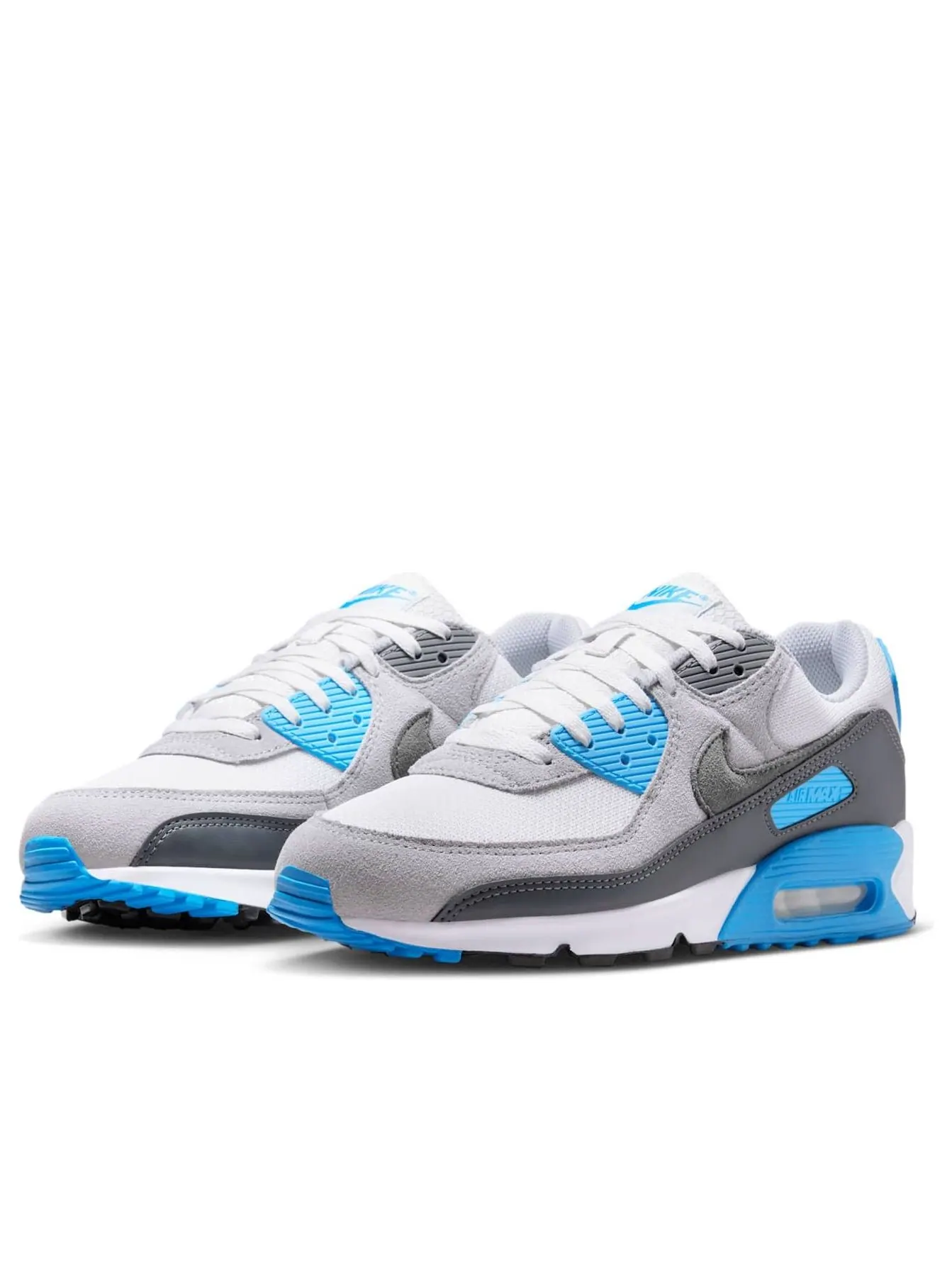 Кроссовки Nike Air Max 90 'Blue Lighting' — изображение 4 из 6, серый