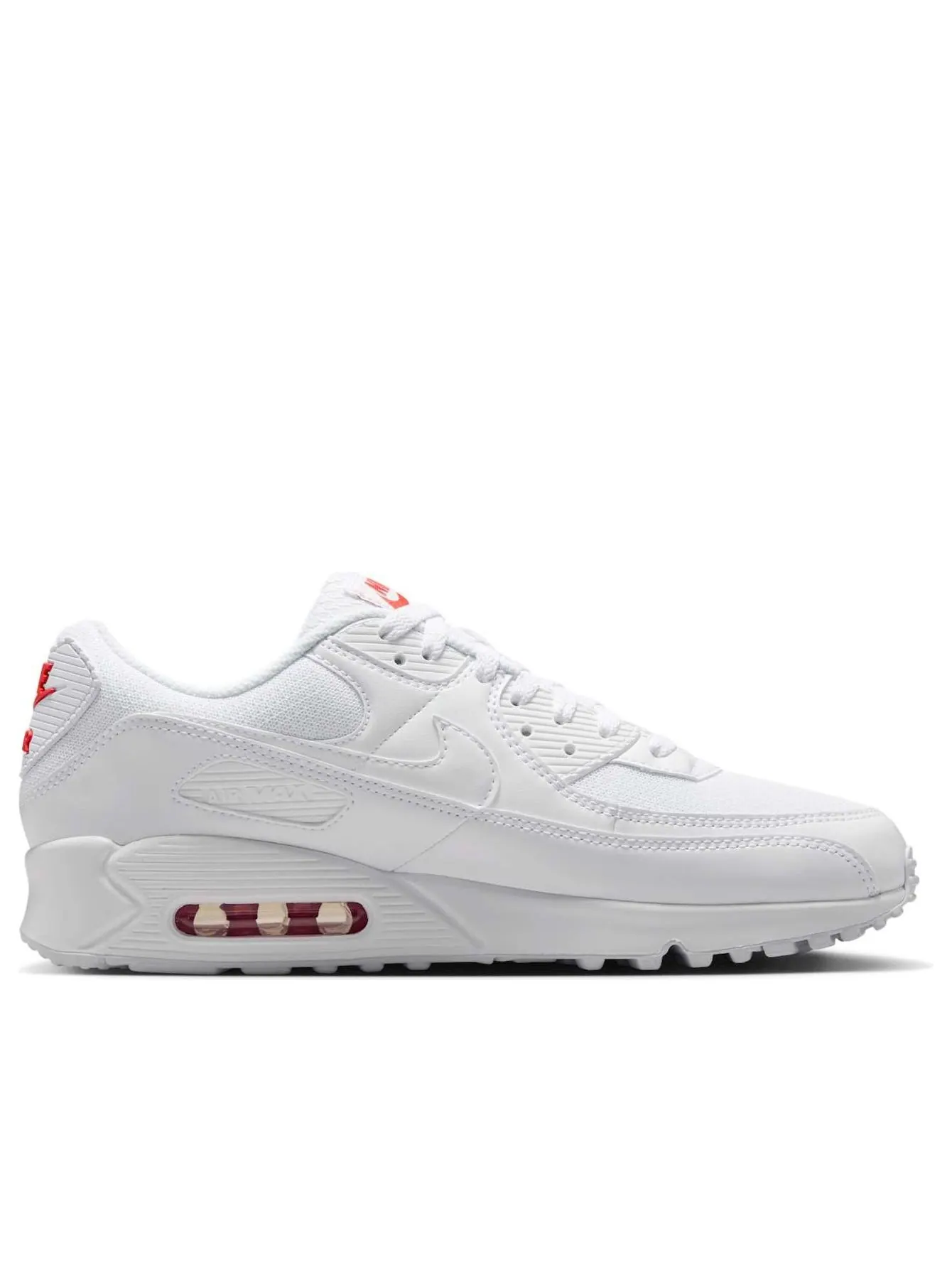 Кроссовки Nike Air Max 90 'White Light Crimson' — изображение 2 из 6, белый