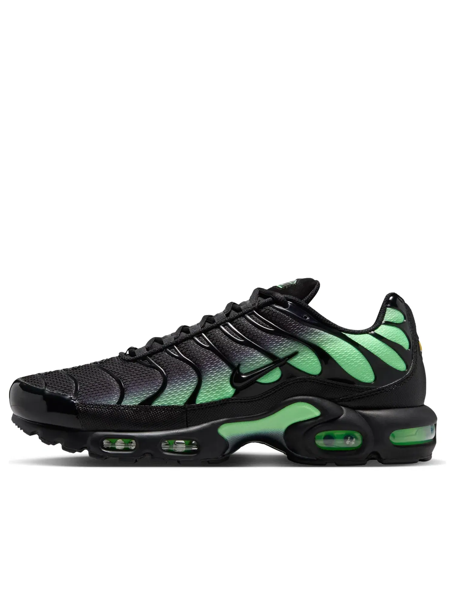 Мужские кроссовки с шнуровкой Air Max Plus Black Illusion Green Nike — изображение 1 из 7, черный