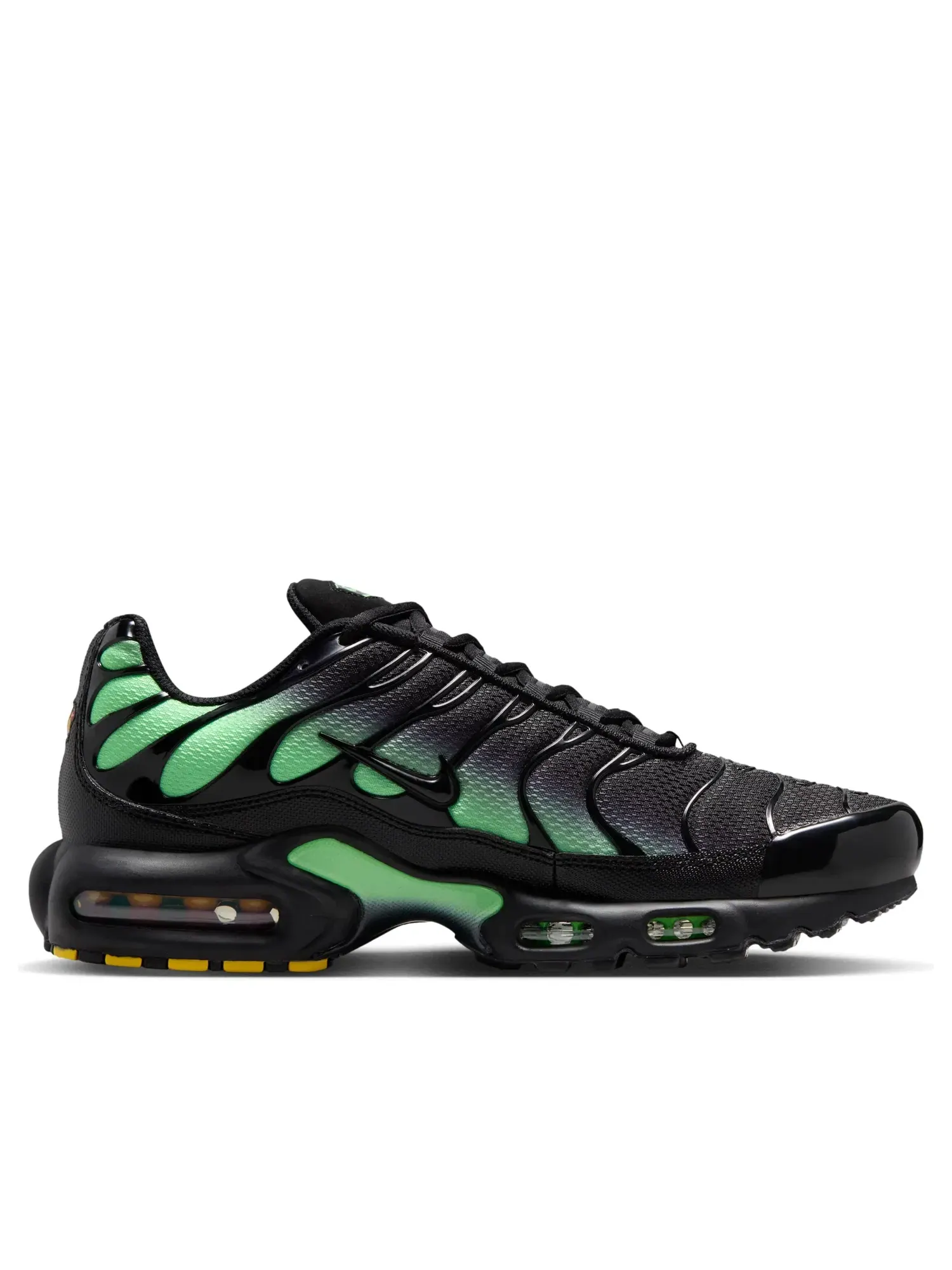 Мужские кроссовки с шнуровкой Air Max Plus Black Illusion Green Nike — изображение 2 из 7, черный