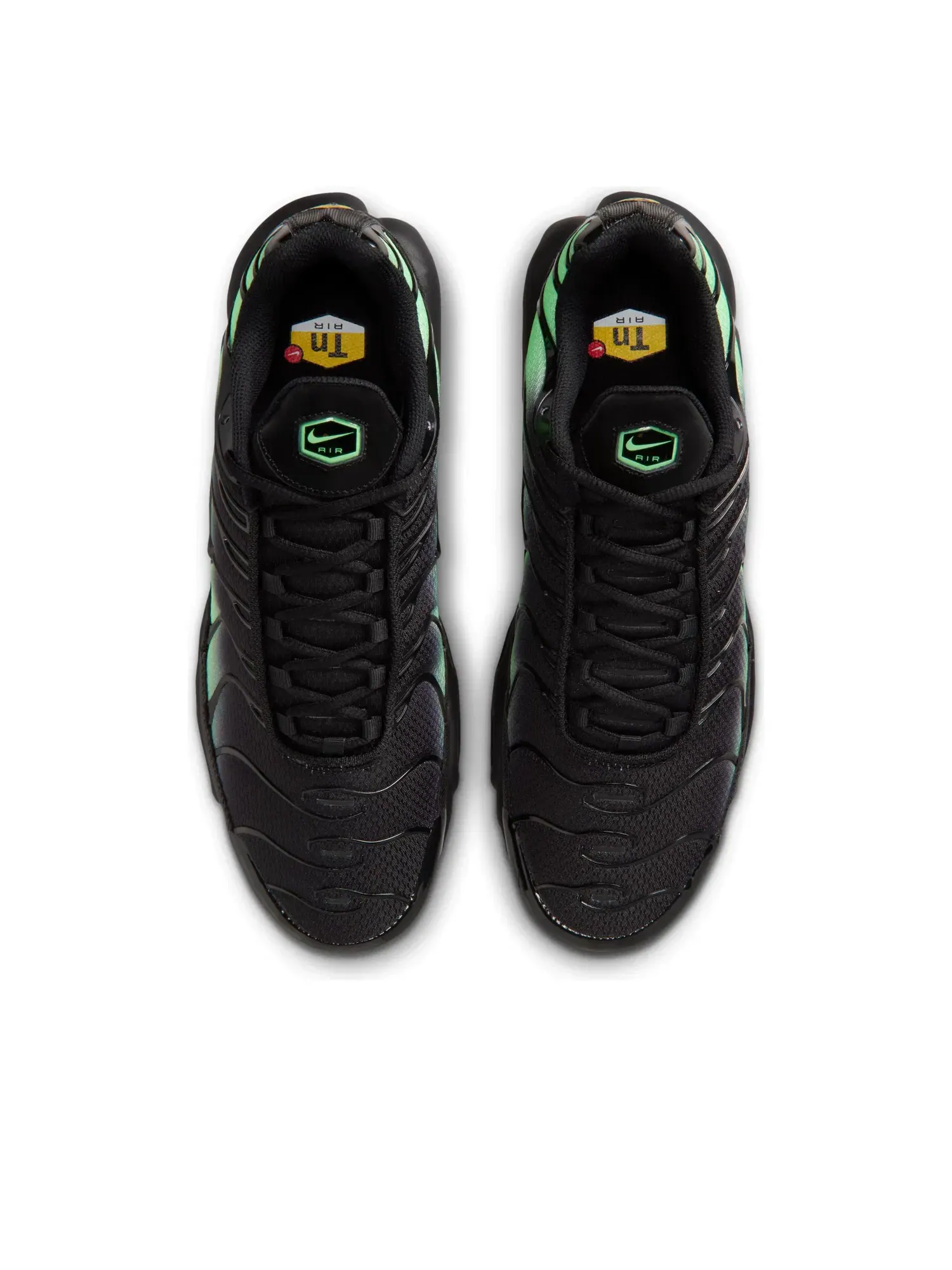 Мужские кроссовки с шнуровкой Air Max Plus Black Illusion Green Nike — изображение 3 из 7, черный