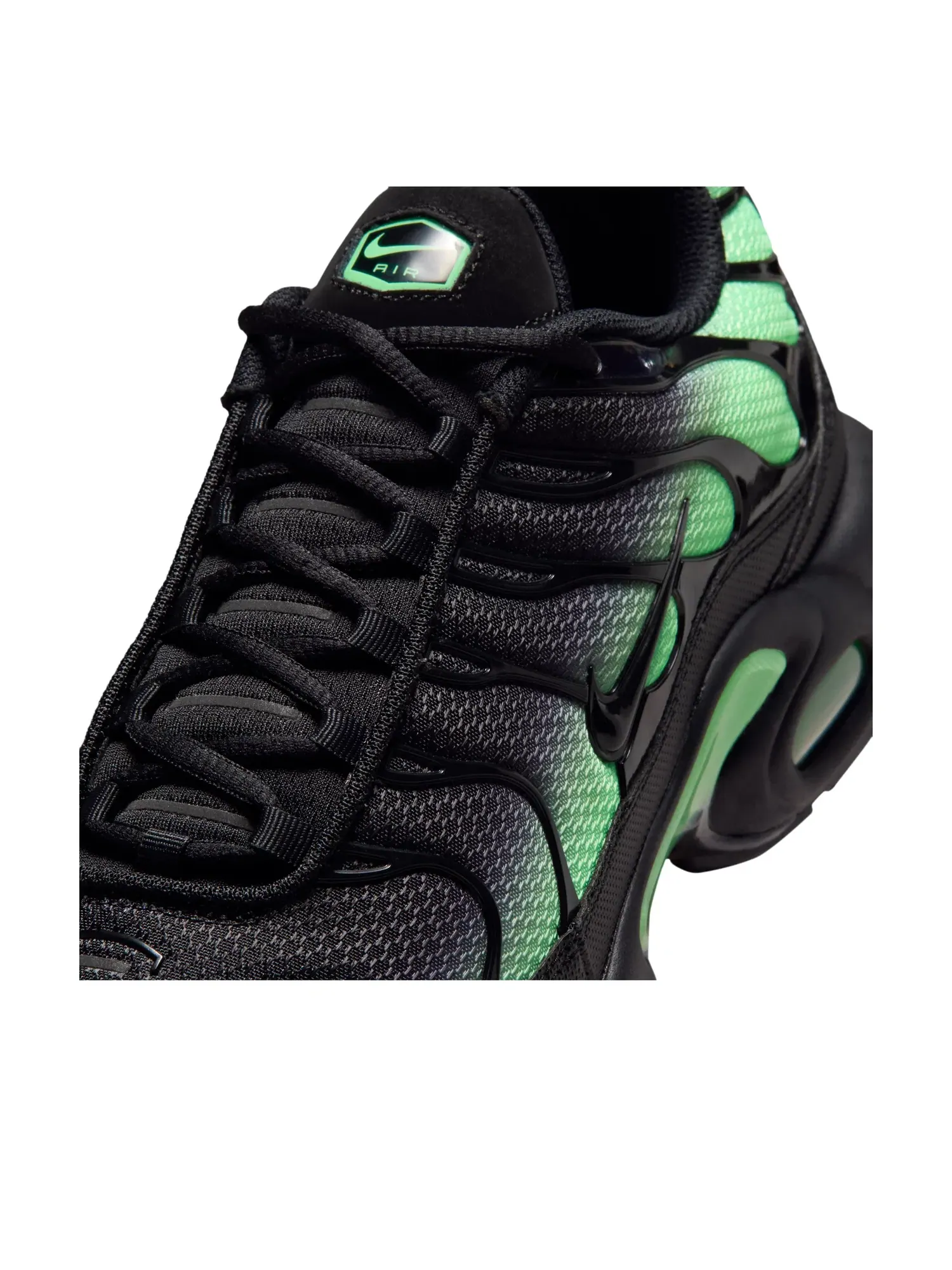 Мужские кроссовки с шнуровкой Air Max Plus Black Illusion Green Nike — изображение 6 из 7, черный