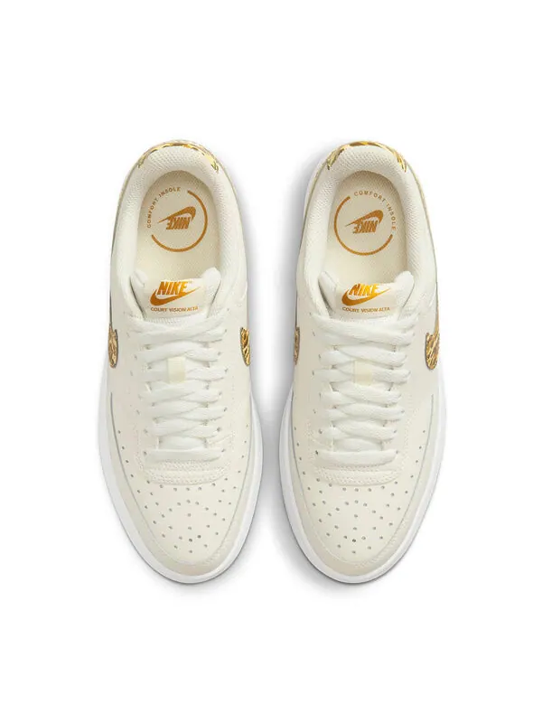 Кроссовки Court Vision Alta Low Nike — изображение 4 из 4, белый/желтый