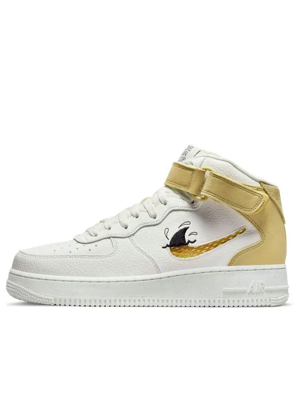 Кроссовки air force 1 mid '07 lv8 next nature 'sun club - white shark's fin' Nike — изображение 1 из 4, белый/желтый/черный