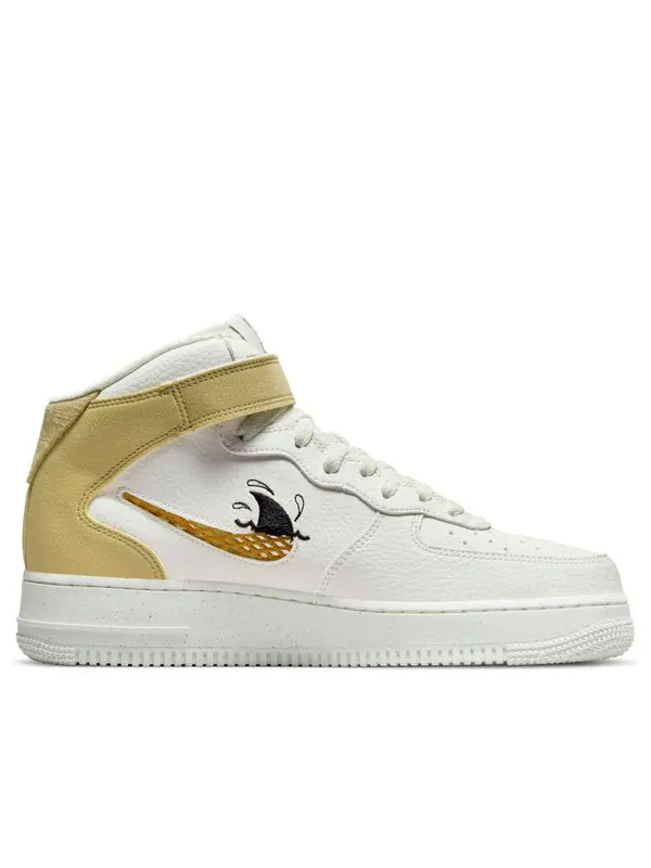 Кроссовки air force 1 mid '07 lv8 next nature 'sun club - white shark's fin' Nike — изображение 2 из 4, белый/желтый/черный