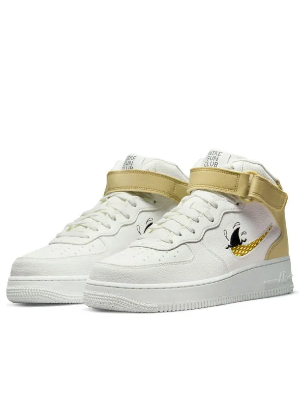 Кроссовки air force 1 mid '07 lv8 next nature 'sun club - white shark's fin' Nike — изображение 3 из 4, белый/желтый/черный