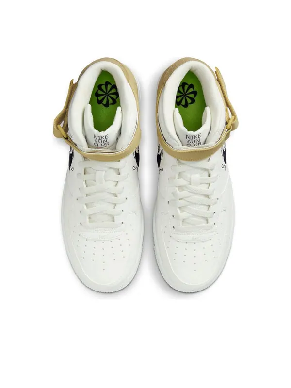 Кроссовки air force 1 mid '07 lv8 next nature 'sun club - white shark's fin' Nike — изображение 4 из 4, белый/желтый/черный
