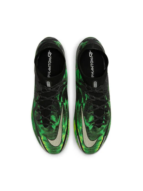 Кроссовки фантом gt2 elite df fg Nike — изображение 2 из 4, черный/зеленый