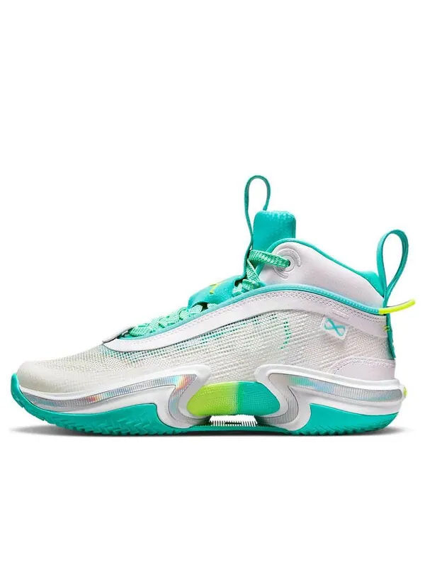 Кроссовки guo ailun x 36 Air Jordan — изображение 1 из 4, белый/желтый/зеленый