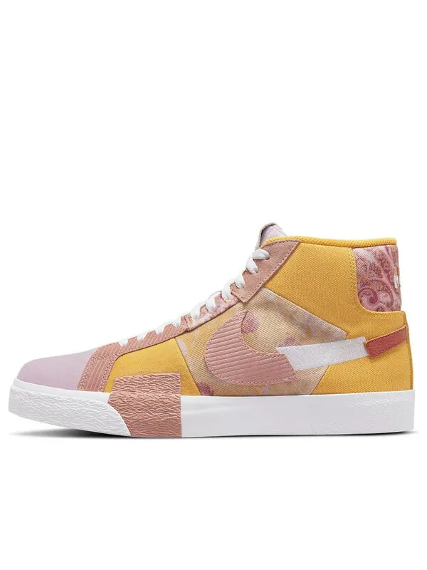 Кроссовки zoom blazer mid premium sb 'paisley pack - sanded gold' Nike — изображение 1 из 4, розовый/желтый
