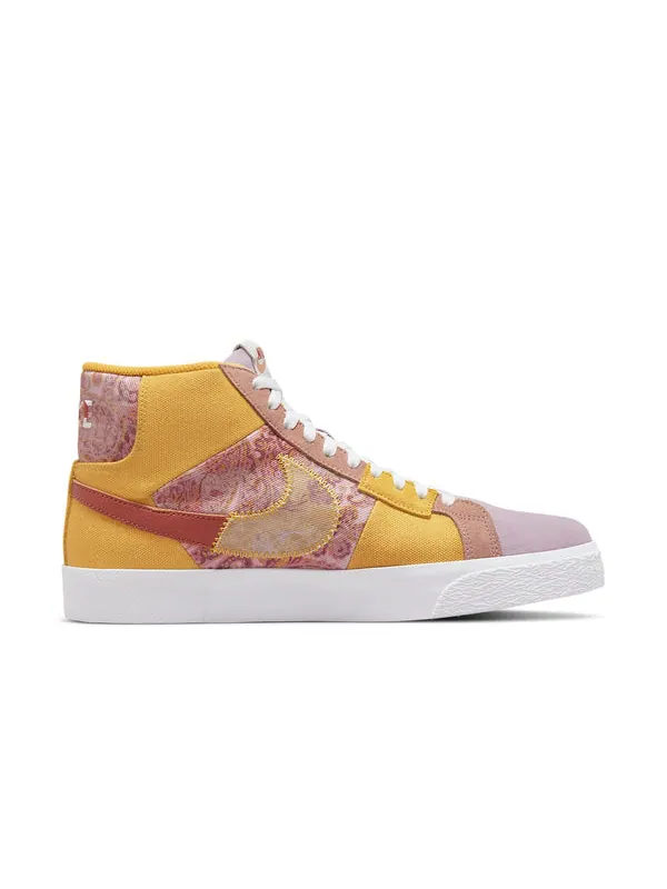 Кроссовки zoom blazer mid premium sb 'paisley pack - sanded gold' Nike — изображение 2 из 4, розовый/желтый