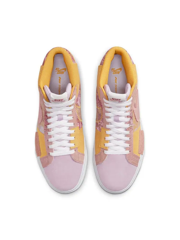 Кроссовки zoom blazer mid premium sb 'paisley pack - sanded gold' Nike — изображение 4 из 4, розовый/желтый