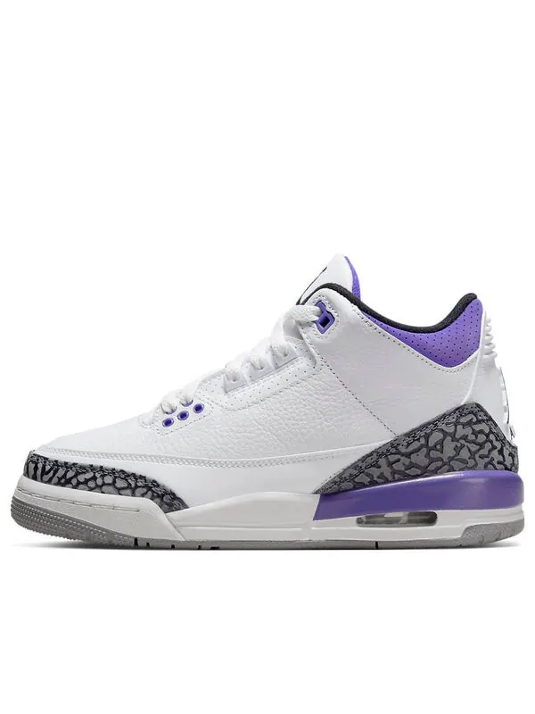 Кроссовки 3 ретро Air Jordan — изображение 1 из 4, черный/белый/фиолетовый
