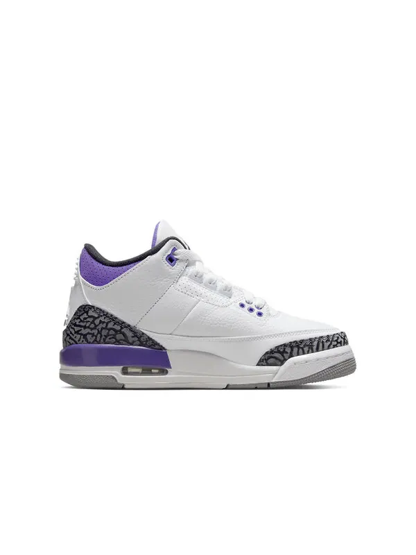 Кроссовки 3 ретро Air Jordan — изображение 2 из 4, черный/белый/фиолетовый