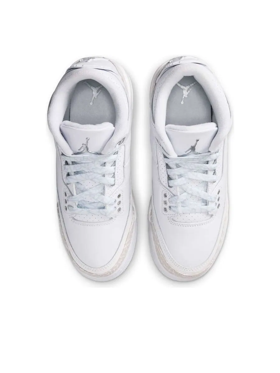 Кроссовки (GS) Air Jordan 3 'Pure Money' — изображение 4 из 6, белый