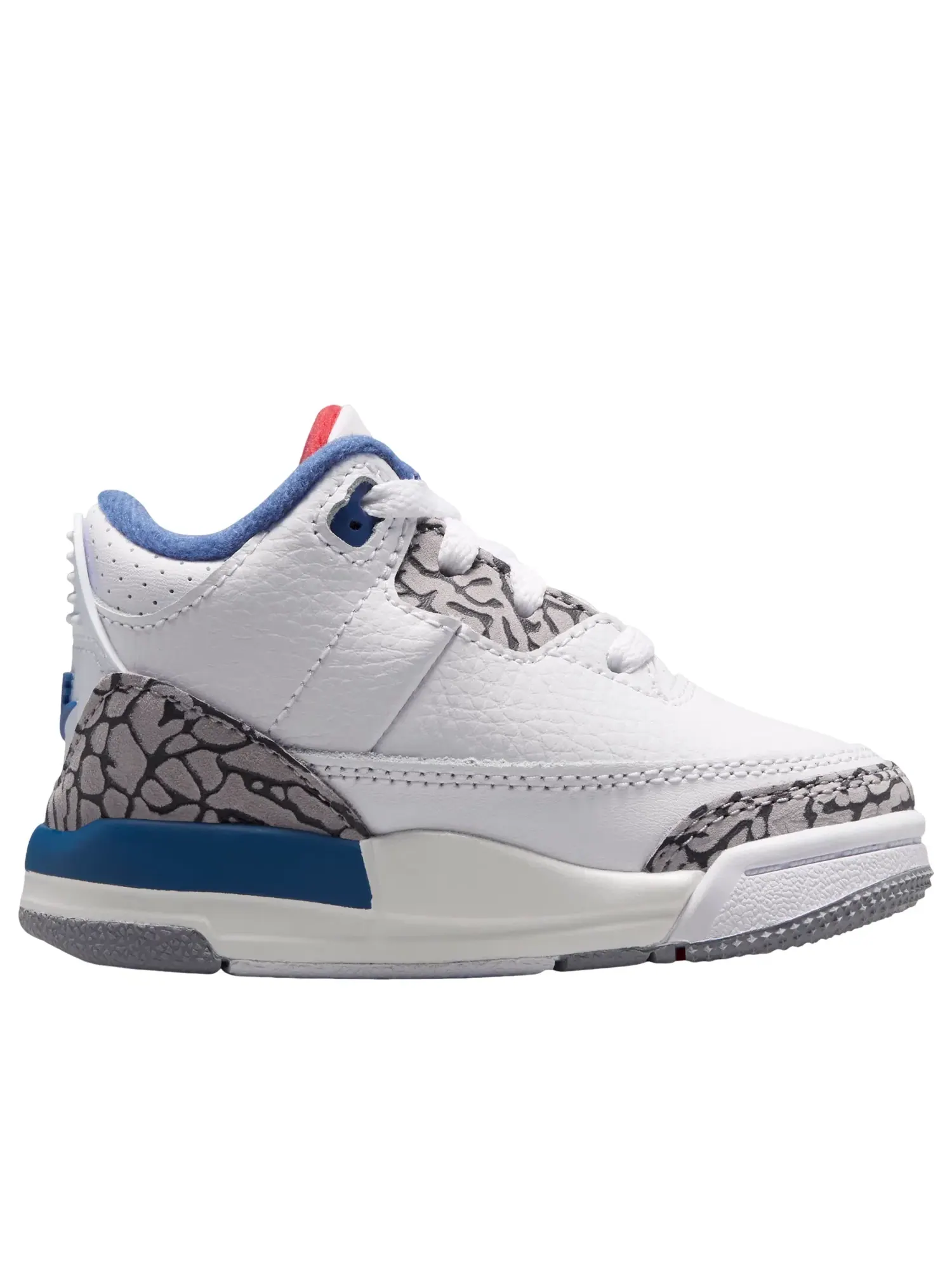 Детские кроссовки с кожаным верхом Air Jordan 3 Retro True Blue — изображение 2 из 6, белый