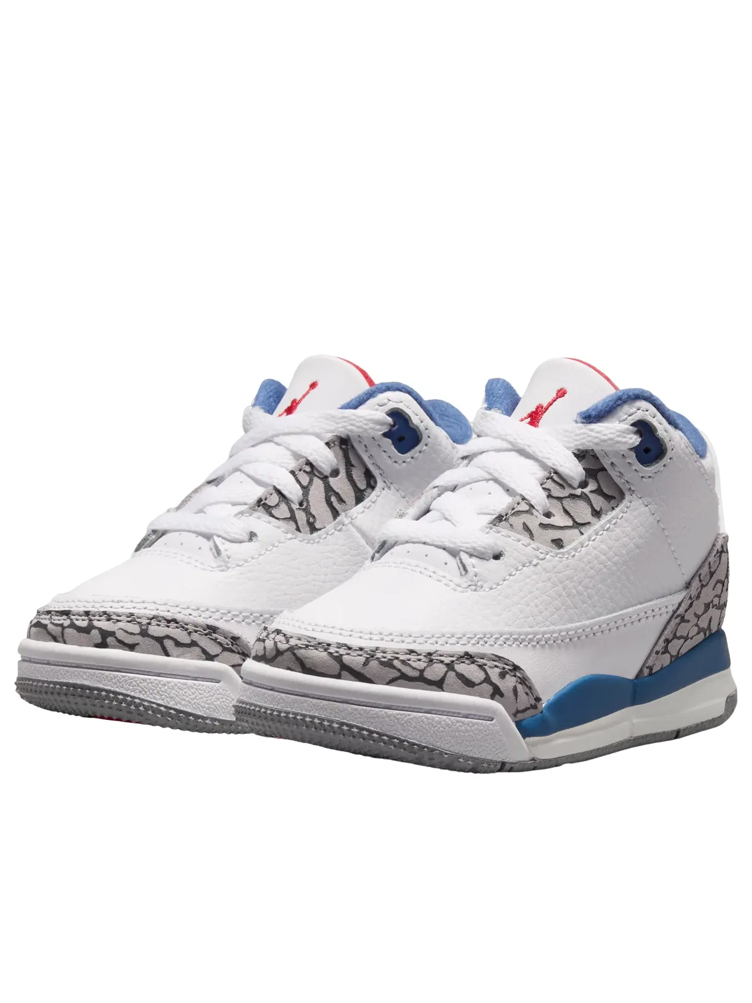 Детские кроссовки с кожаным верхом Air Jordan 3 Retro True Blue — изображение 3 из 6, белый