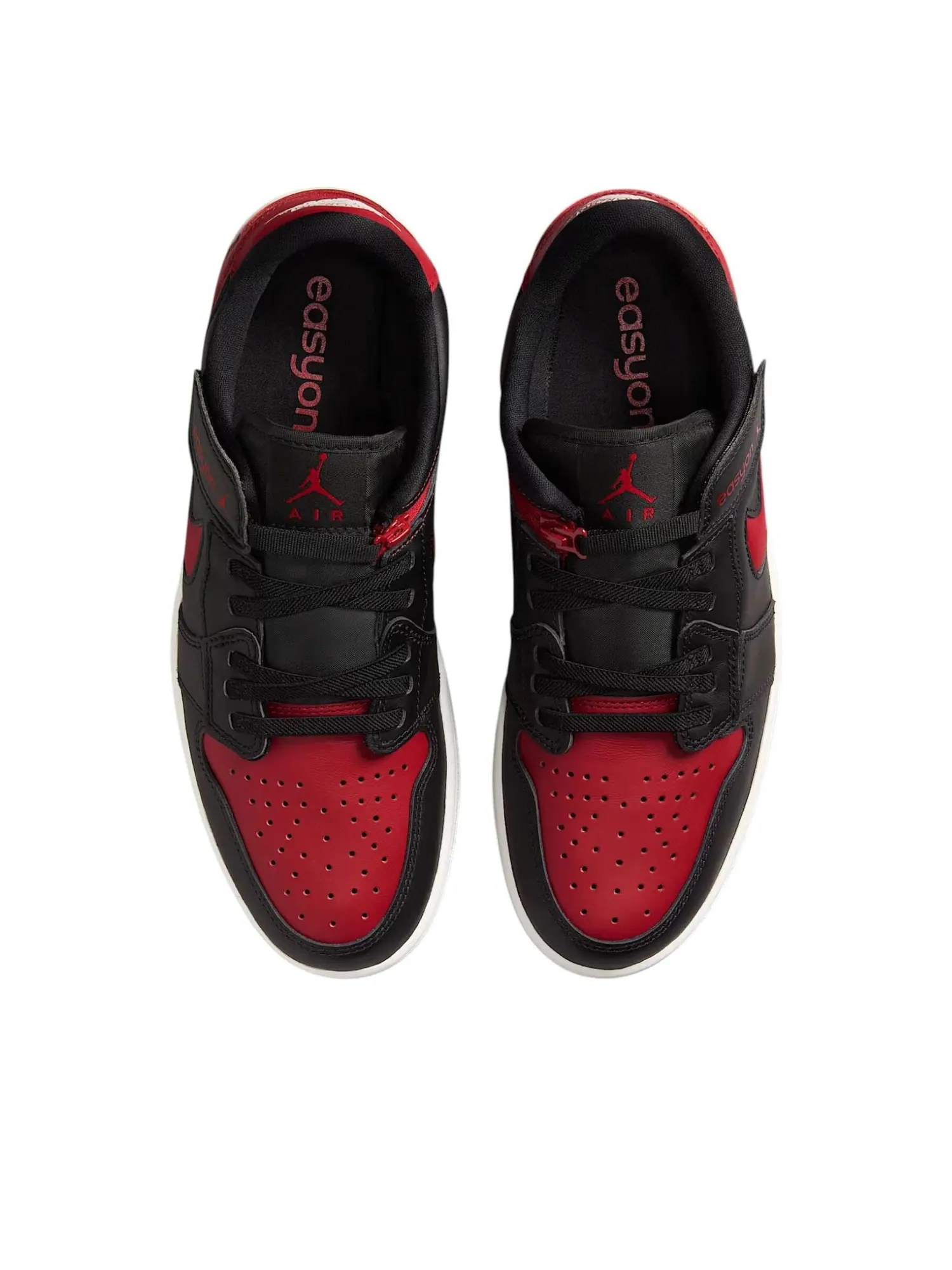 Кроссовки Air Jordan 1 Low Yeezy-On 'Black Varsity Red' — изображение 2 из 6, черный
