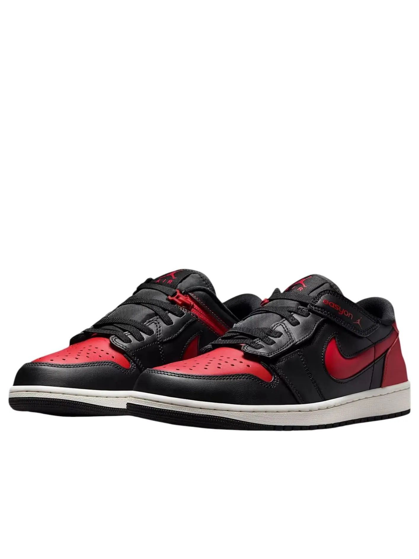 Кроссовки Air Jordan 1 Low Yeezy-On 'Black Varsity Red' — изображение 3 из 6, черный