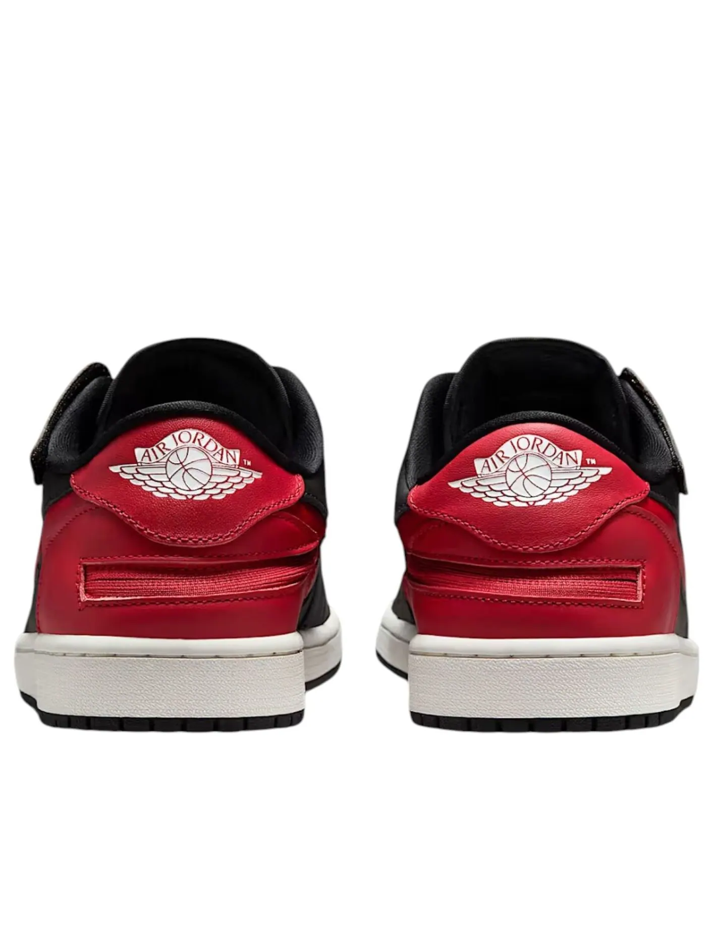 Кроссовки Air Jordan 1 Low Yeezy-On 'Black Varsity Red' — изображение 4 из 6, черный