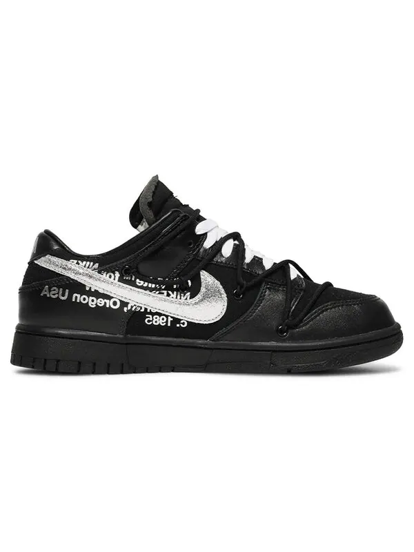Кроссовки x off white dunk low Nike — изображение 2 из 4, черный/серебристый