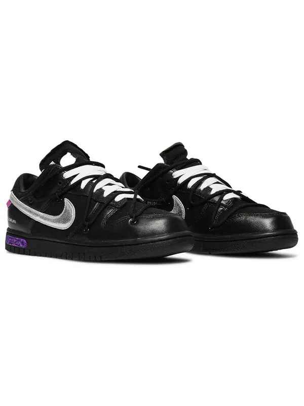 Кроссовки x off white dunk low Nike — изображение 3 из 4, черный/серебристый