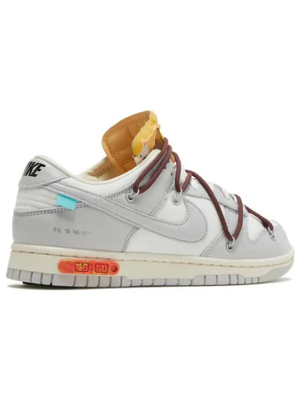 Кроссовки x off white dunk low Nike — изображение 2 из 4, серый/белый