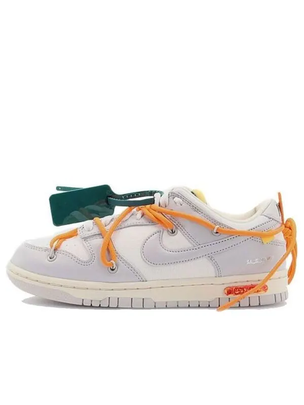 Кроссовки x off white dunk low Nike — изображение 1 из 4, серый/белый