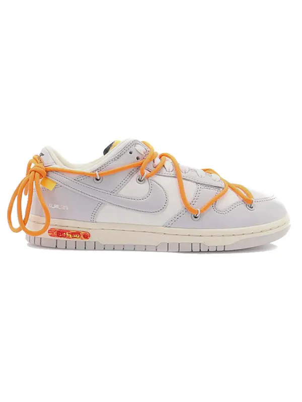 Кроссовки x off white dunk low Nike — изображение 2 из 4, серый/белый