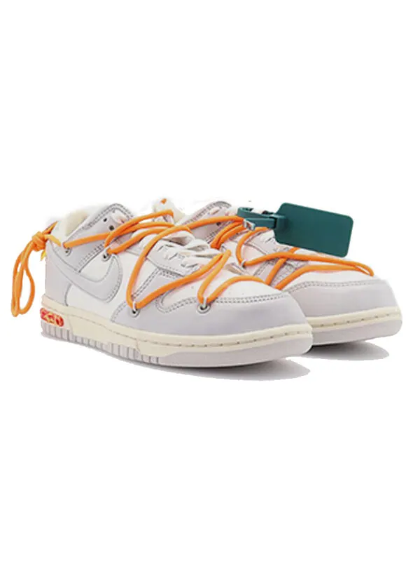 Кроссовки x off white dunk low Nike — изображение 3 из 4, серый/белый