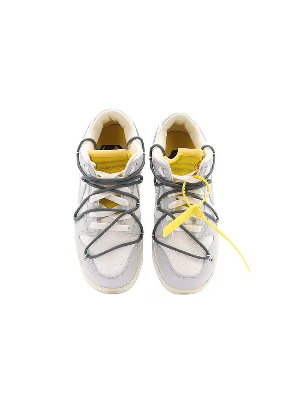 Кроссовки x off white dunk low Nike — изображение 3 из 4, серый/белый