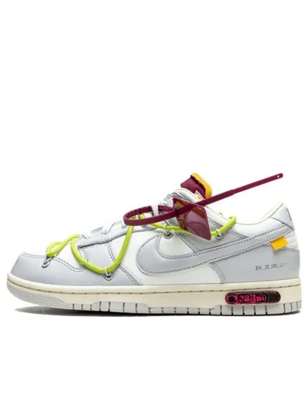 Кроссовки x off white dunk low Nike — изображение 1 из 4, серый/белый
