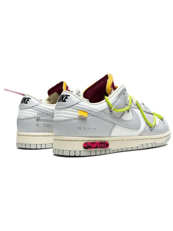 Кроссовки x off white dunk low Nike — изображение 3 из 4, серый/белый