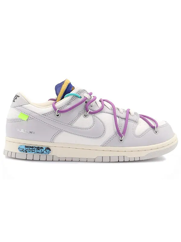 Кроссовки x off white dunk low Nike — изображение 2 из 4, серый/белый
