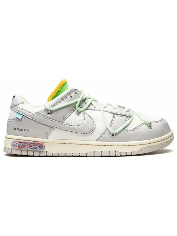 Кроссовки x off white dunk low Nike — изображение 2 из 4, серый/белый