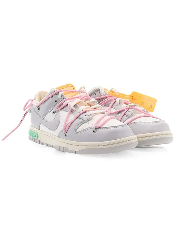 Кроссовки x off white dunk low Nike — изображение 3 из 4, серый/белый