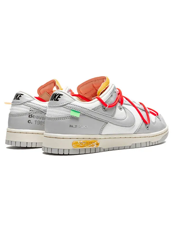 Кроссовки x off white dunk low Nike — изображение 3 из 4, серый/белый