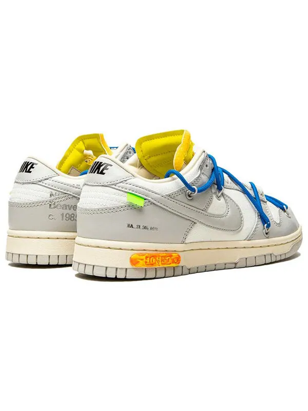 Кроссовки x off white dunk low Nike — изображение 3 из 4, серый/белый