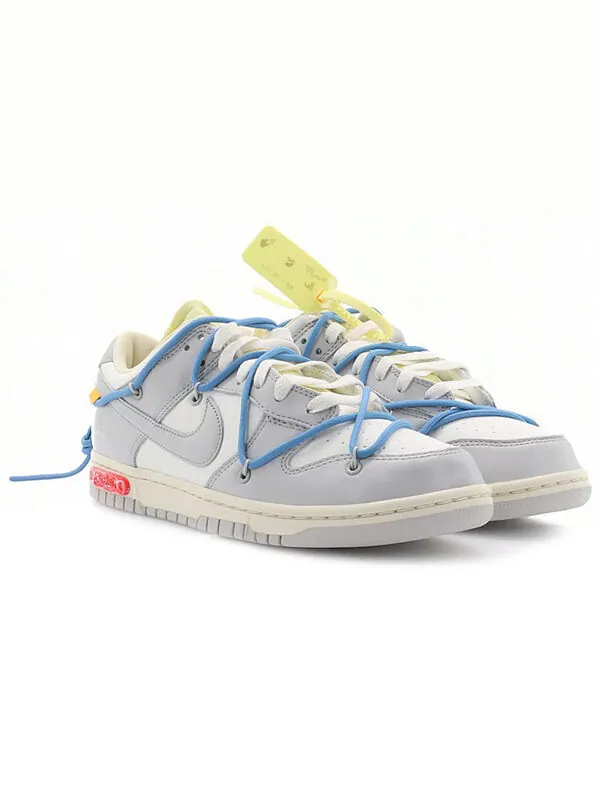 Кроссовки x off white dunk low Nike — изображение 3 из 4, серый/белый