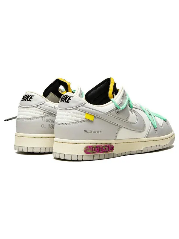 Кроссовки x off white dunk low Nike — изображение 3 из 4, серый/белый