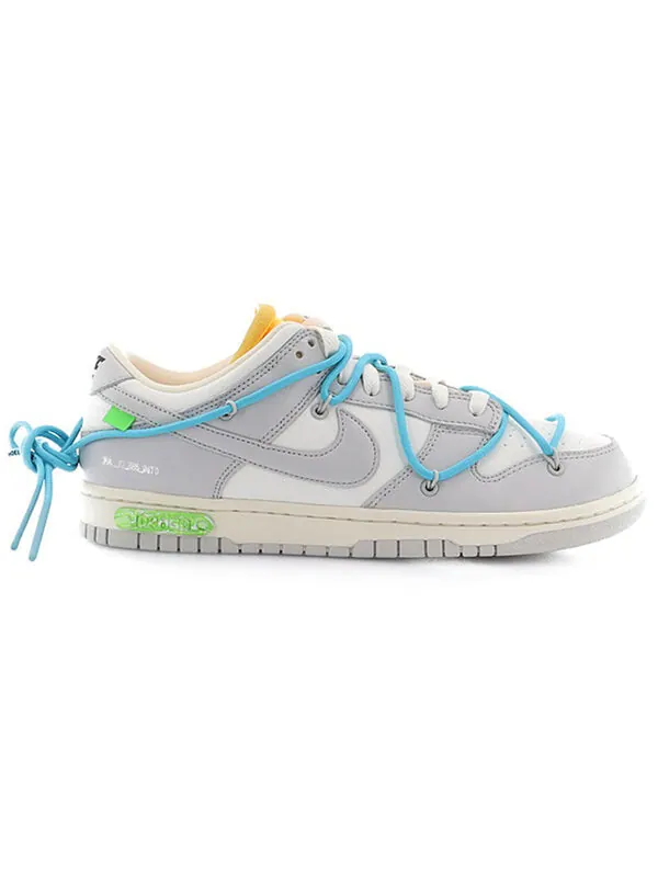 Кроссовки x off white dunk low Nike — изображение 2 из 4, серый/белый