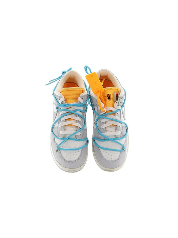 Кроссовки x off white dunk low Nike — изображение 4 из 4, серый/белый